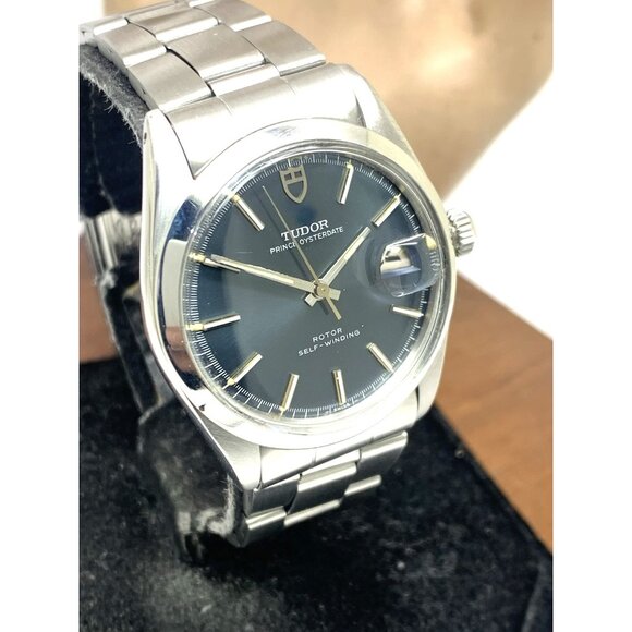 Tudor Mens Watch 9050/0 Vintage Prince Oysterdate Swiss Automatic Blue Dial 34mm - Picture 14 of 15